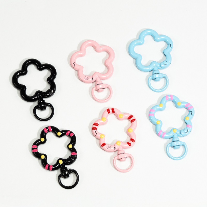 5개 꽃 모양 스냅 훅 트리거 클립 버클 키체인용 랍스 - Flower Supplies 리뷰 및 가격