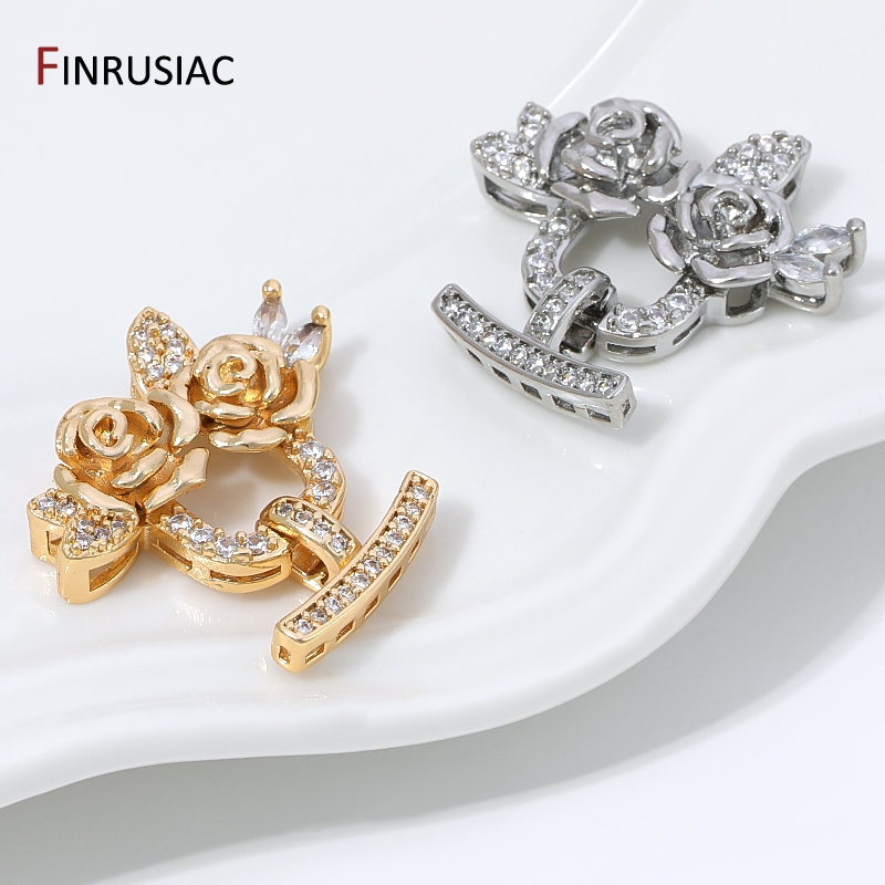14K 금도금 황동 지르콘 꽃 진주 클래스프, 다중 줄 - Flower Supplies 리뷰 및 가격