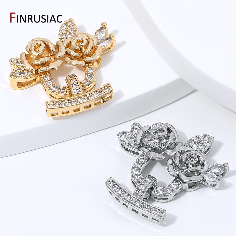 14K 금도금 황동 지르콘 꽃 진주 클래스프, 다중 줄 - Flower Supplies 리뷰 및 가격