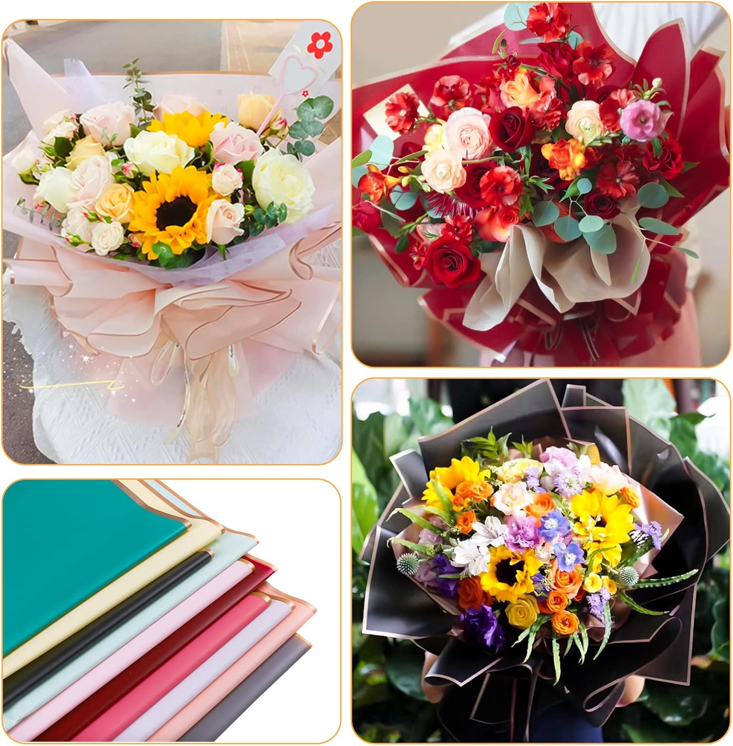 10장 8색 꽃다발 포장지, 꽃집 용품 방수 꽃다발 포 - Anda Florist Supply 리뷰 및 가격