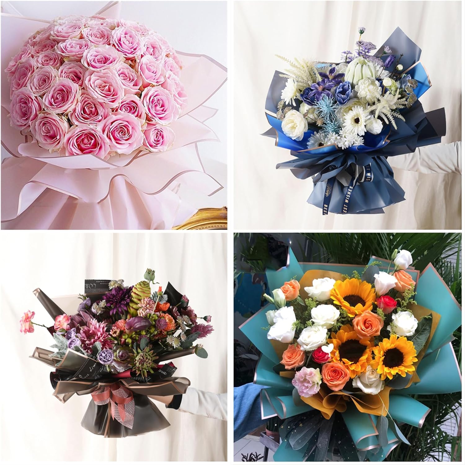 10장 8색 꽃다발 포장지, 꽃집 용품 방수 꽃다발 포 - Anda Florist Supply 리뷰 및 가격