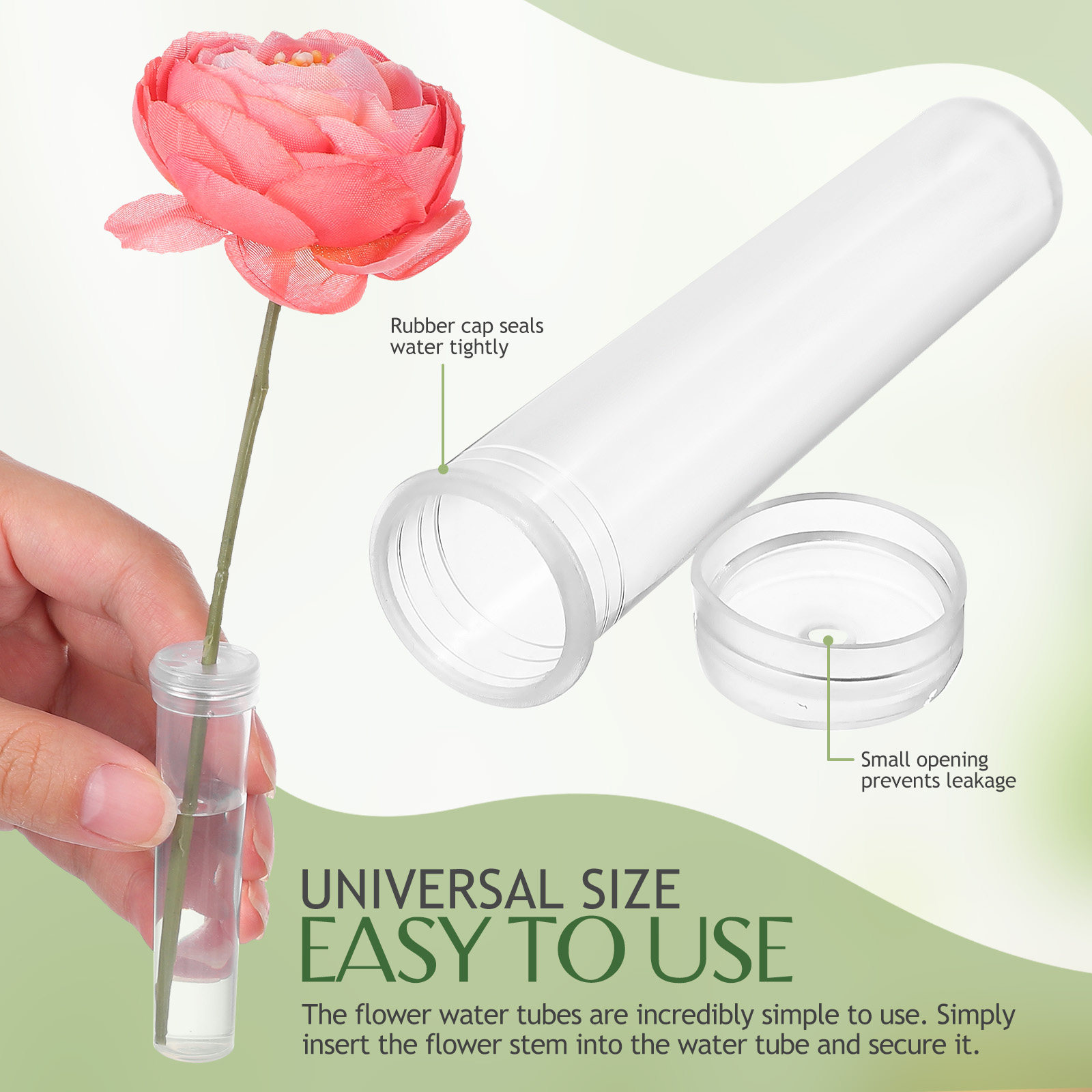 100개 꽃 물 공급 튜브 신선한 영양 공급 튜브 범용 - Anda Florist Supply 리뷰 및 가격