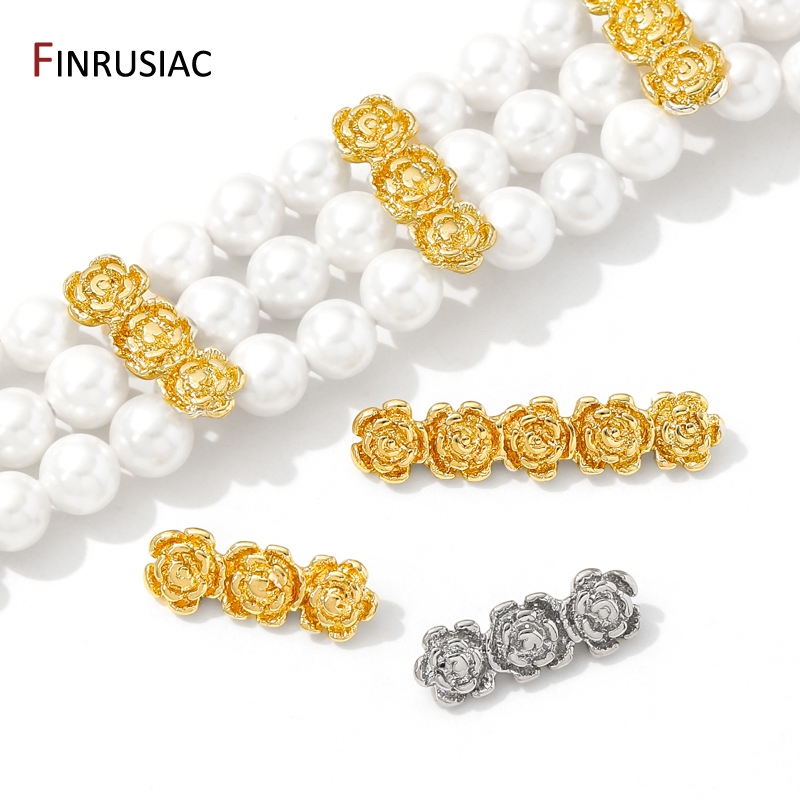 18K 금도금 황동 장미꽃 비즈 분리기 (목걸이 제작용 - Flower Supplies 리뷰 및 가격