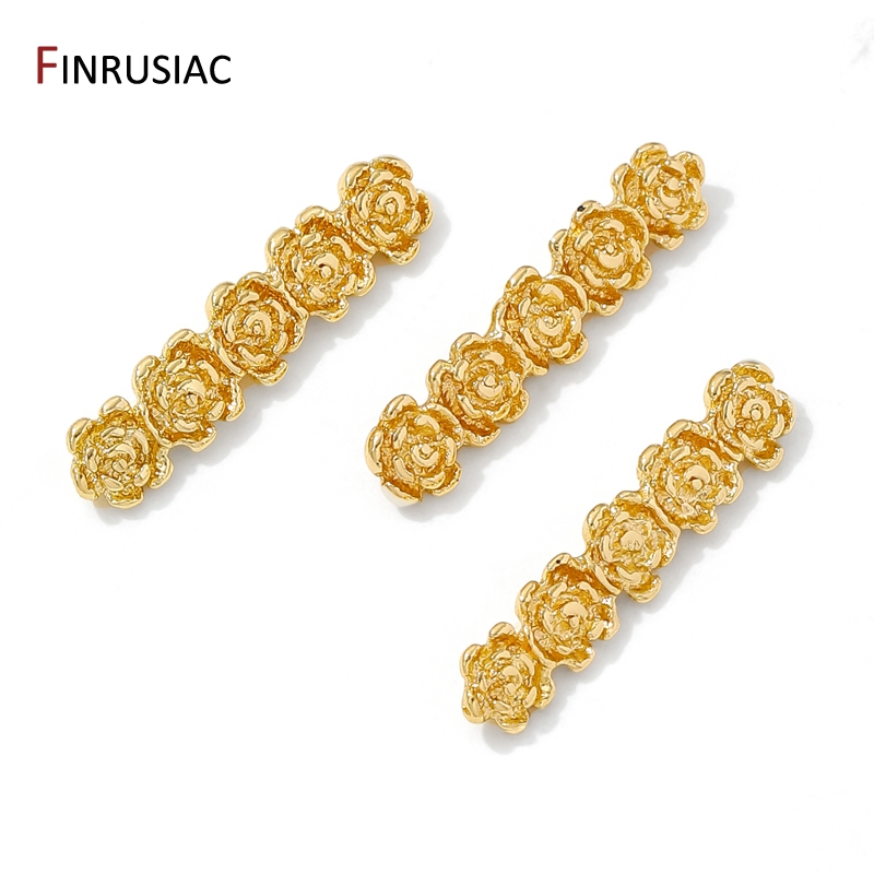 18K 금도금 황동 장미꽃 비즈 분리기 (목걸이 제작용 - Flower Supplies 리뷰 및 가격