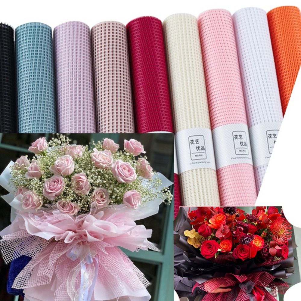 50cm 폭의 생화 포장지 DIY 하드 얀 메쉬 포장지 - Anda Florist Supply 리뷰 및 가격