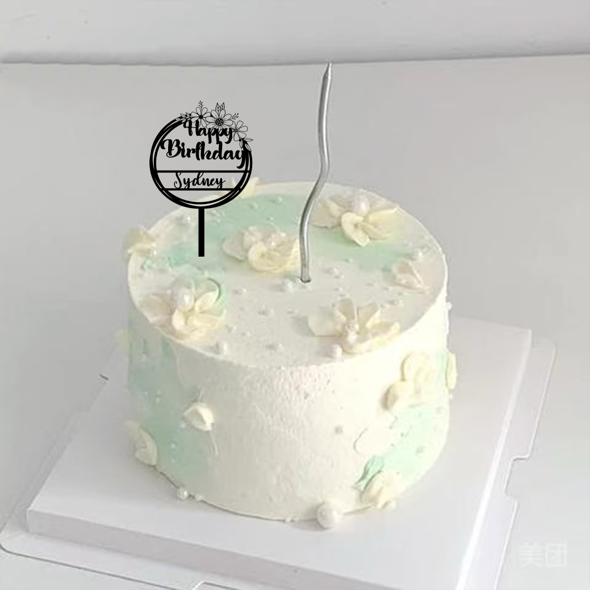 1PC 만화 스타일의 아름다운 꽃 테마로 생일 축하 인 - Flower Supplies 리뷰 및 가격