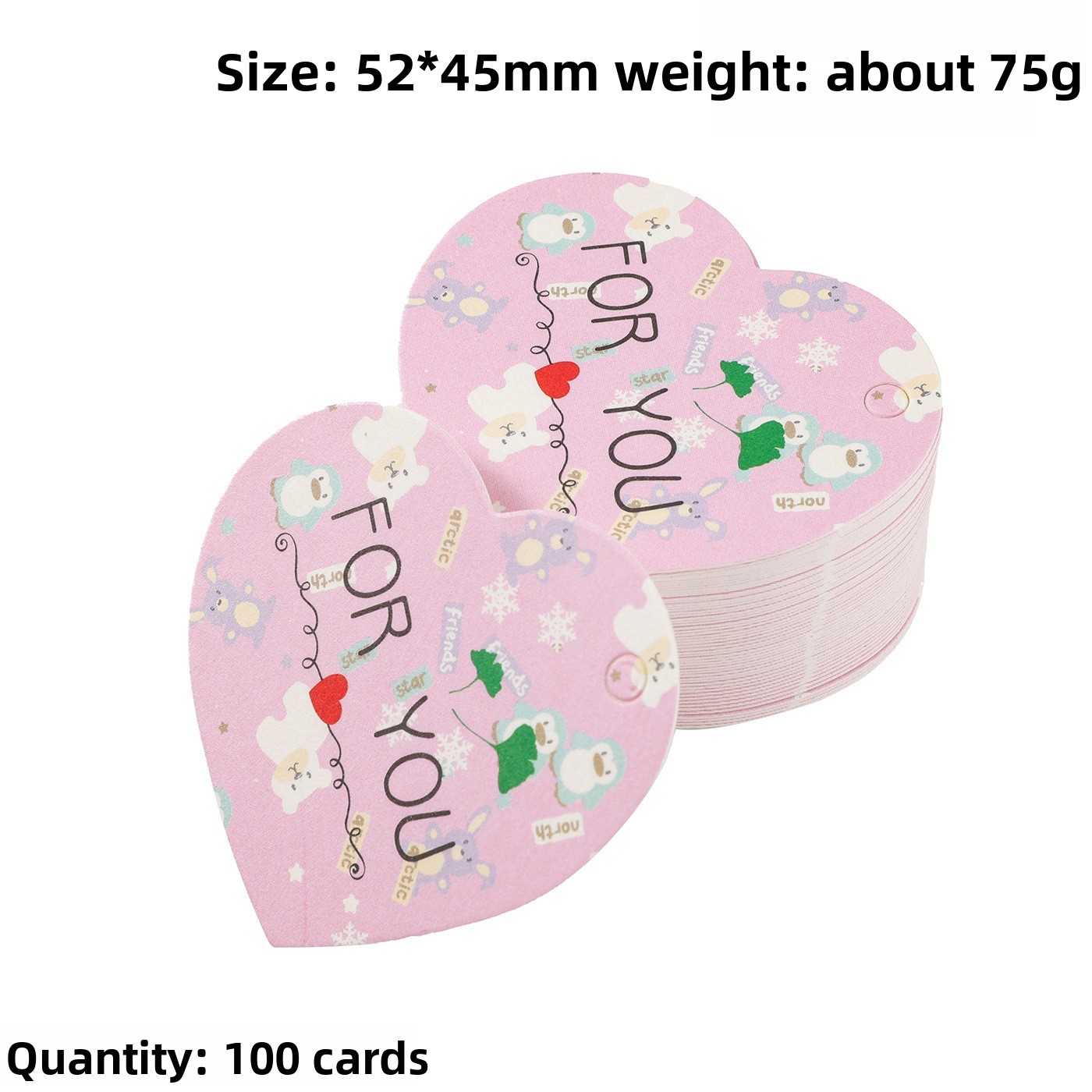 100개 감사 선물 태그 카드 하트 사랑 가방 행택 웨 - Flower Supplies 리뷰 및 가격