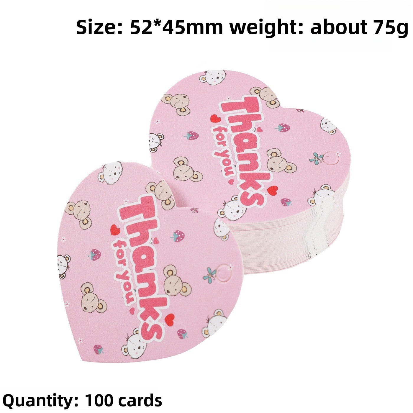 100개 감사 선물 태그 카드 하트 사랑 가방 행택 웨 - Flower Supplies 리뷰 및 가격