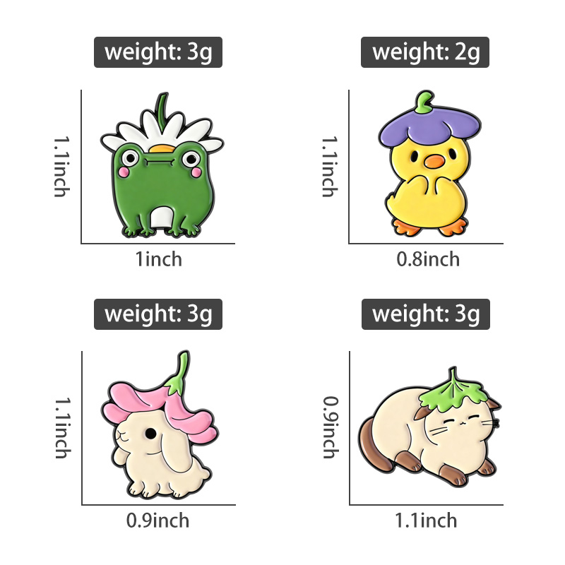 꽃잎 모양 모자 에나멜 핀 고양이 토끼 개구리 오리 브 - Flower Frog Pin 리뷰 및 가격