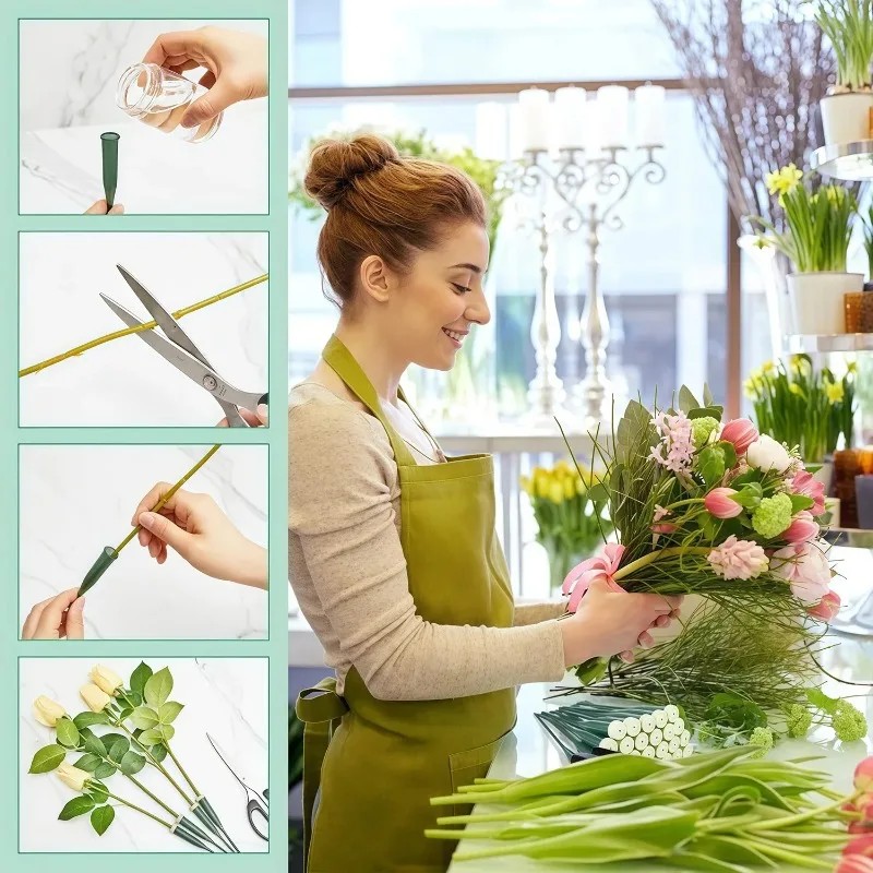 60개 꽃병용 물통(고무캡 포함) - 생화 꽃다발 줄기 - Anda Florist Supply 리뷰 및 가격
